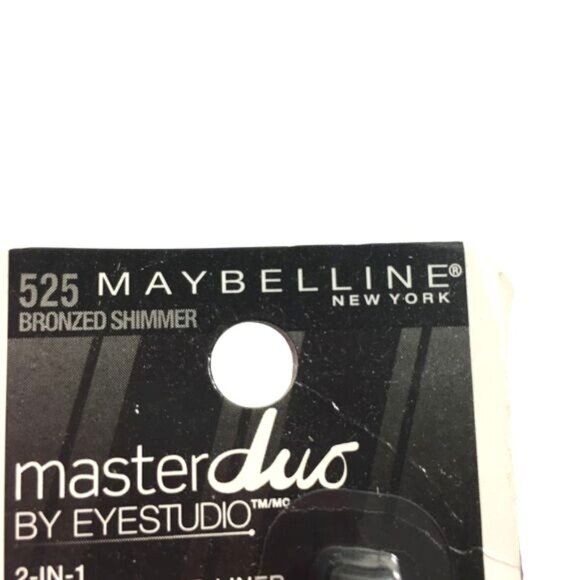 Maybelline Eyeliner Master Duo 2 n 1 Glossy Liquid .05 oz Bronzed Shimmer 525 Lo - Picture 2 of 3